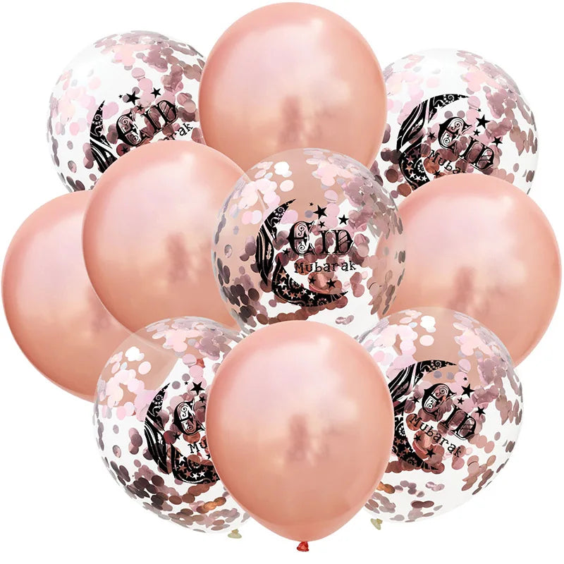 Eid Mubarak Balloon Ramadan Kareem Latex Ballon Islamic Muslim Confetti Balloon Ramadan Decoration Islam Aid Moubarak Air Globos
