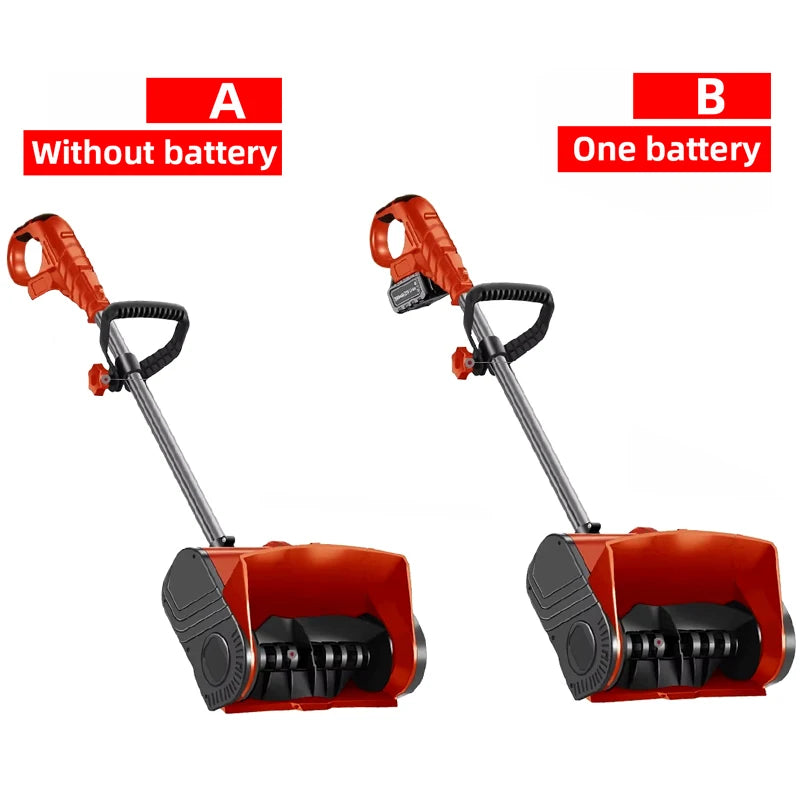 Hand-Pushed Electric Snow Plow Snow Blower 20V Small Road Snow Shoveling Household Snow Removal Machine Battery/No Battery