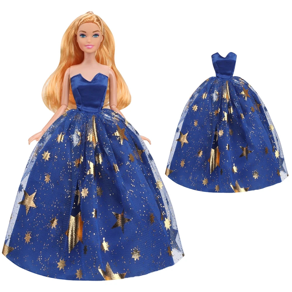 NK 1 Pcs 30CM Princess Wedding Dress Noble Party Gown for Barbie Doll Accessories Fashion Clothes Gift for Girl' 1/6 Doll Toy JJ
