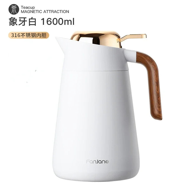 FANJANE 316 Stainless Steel Thermos Kettle for Tea Maker Big Tea Filter Larger Capacity 1600ml Vacuum Thermos Bottle Tumbler