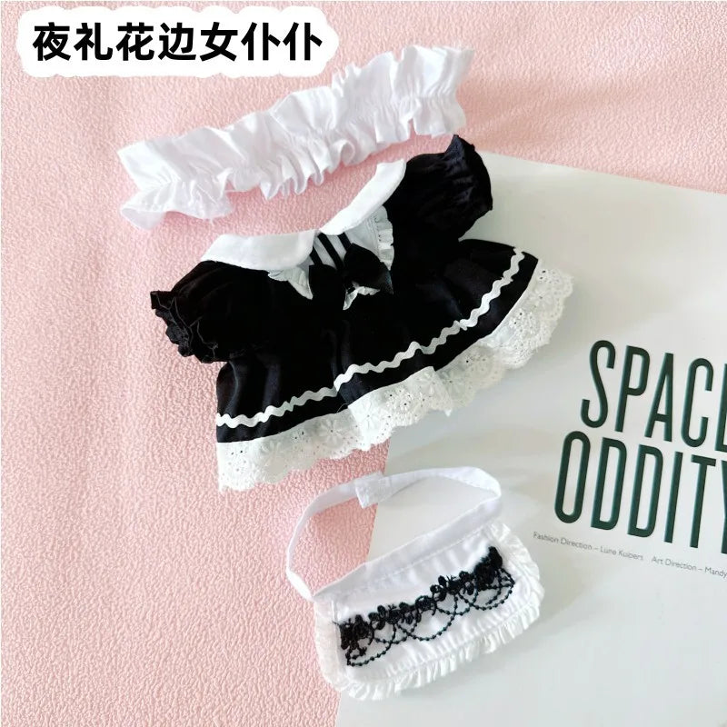 20cm Doll Clothes Outfit Hoodies Skirt Stuffed Dolls Dress Up Doll Accessories Outfit Change Dress Game Playing House Gift Toys