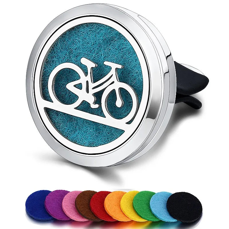 Refillable Car Air Freshener Smell Perfume Diffuser Clip Auto Vent Essential Oil Stainless Steel Locket Interior Accessories