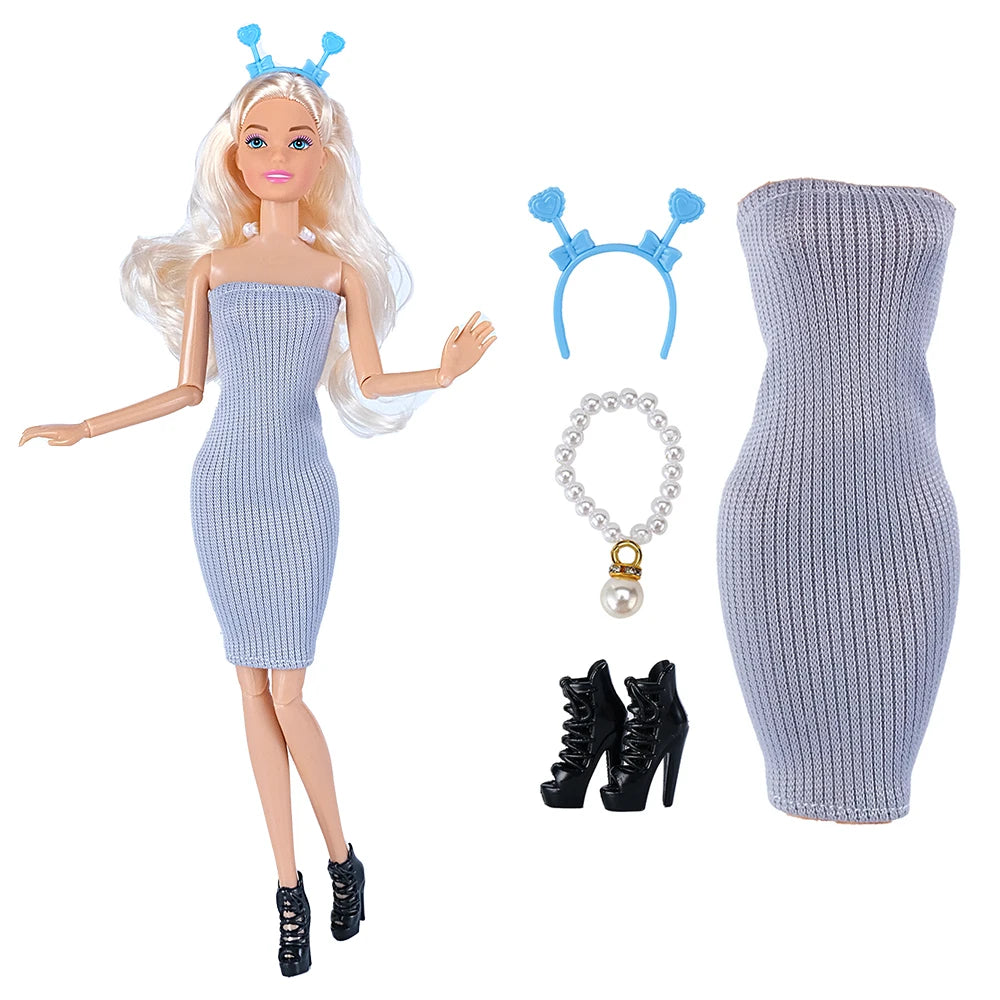 NK Pop Doll Clothes Mermaid Dress Fishtail Skirt Clothing for Barbie Clothes Doll Accessories Toy Gift JJ