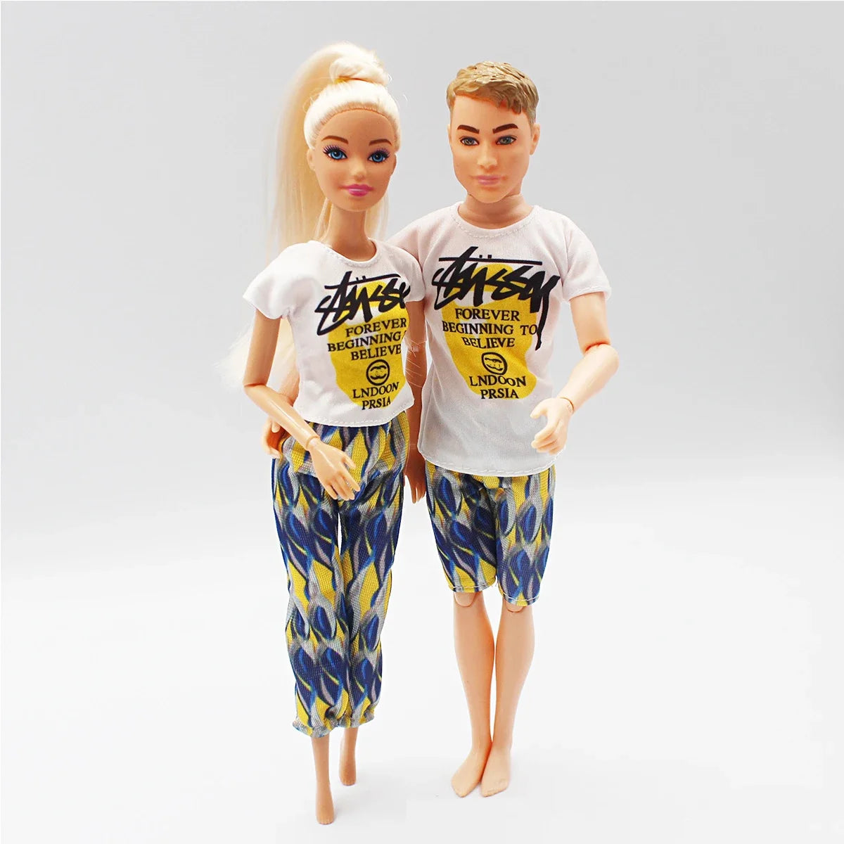 30cm Couple Doll Girlfriend & Boyfriend Ken Doll 1/6 Doll With Wheat Complexion Body Couple Outfit Parents Cosplay Toys Gifts