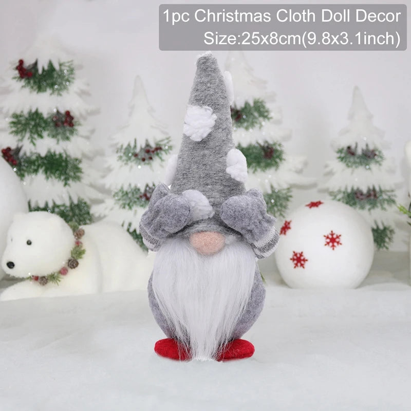 QIFU Christmas Doll Ornaments 2024 Merry Christams Decor for Home Cristmas Decor Xmas Gifts Happy New Year 2025 Navidad Noel