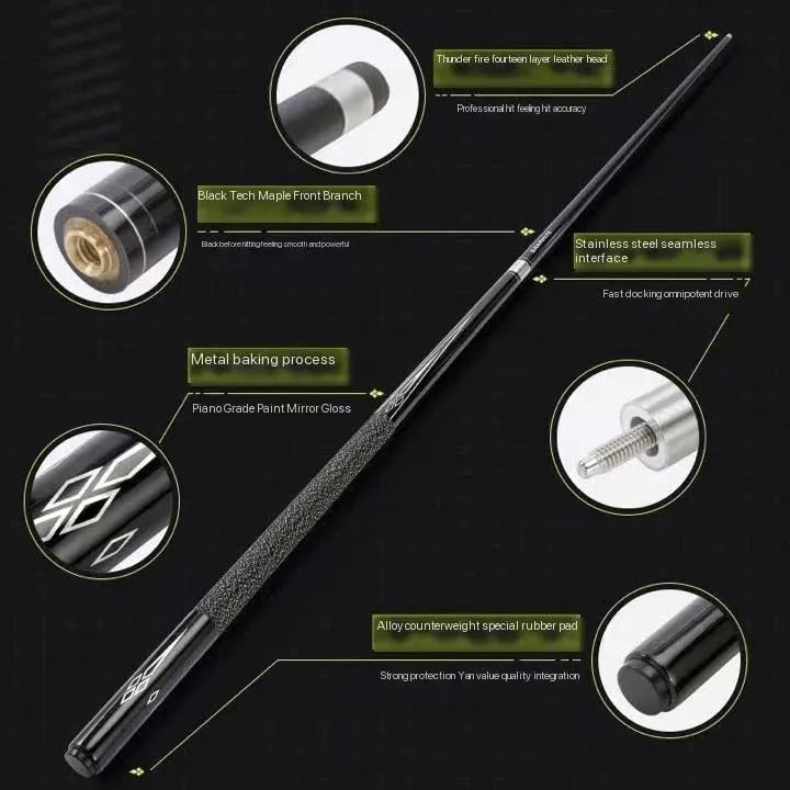 Predator Cue Stick Carbon Tako Billiard-1/2 Split 13mm Big Tip Billiards Free Predator Bucket