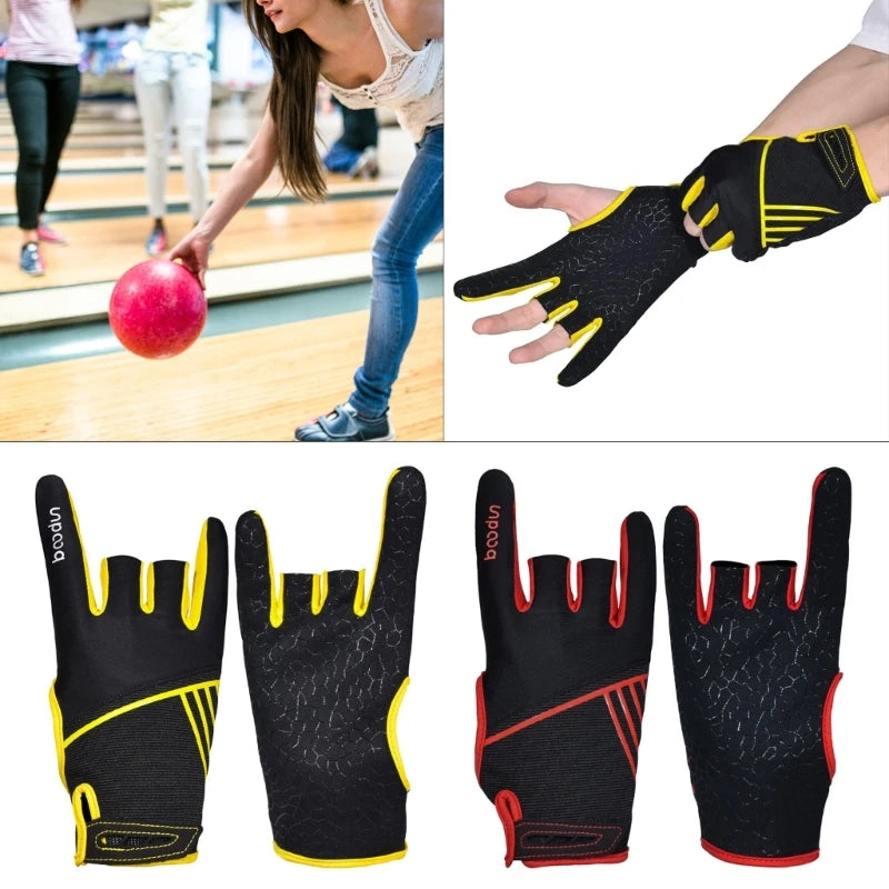 Left and Right Hand Bowling Gloves Non-Slip Bowling Gloves for Men and Women