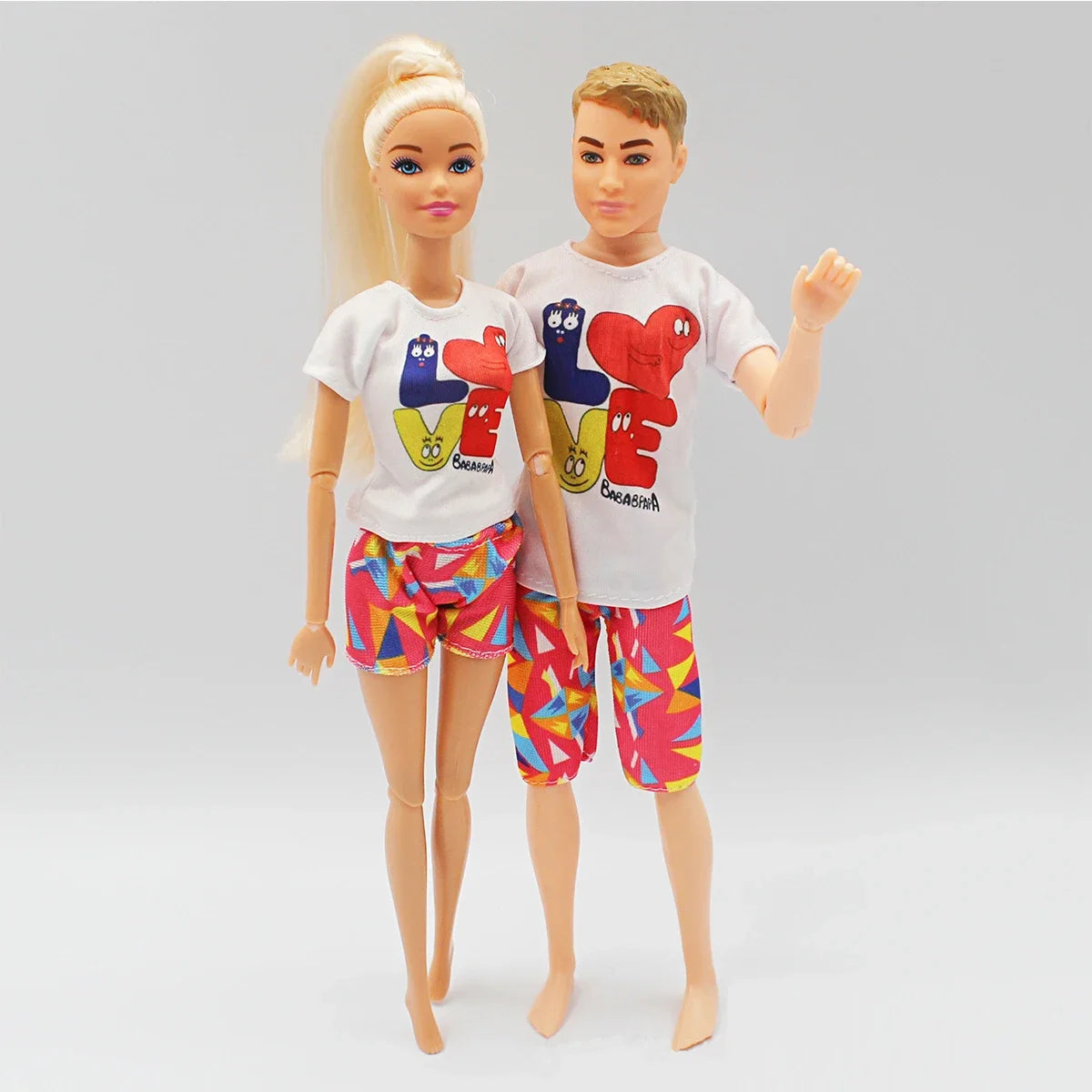 30cm Couple Doll Girlfriend & Boyfriend Ken Doll 1/6 Doll With Wheat Complexion Body Couple Outfit Parents Cosplay Toys Gifts