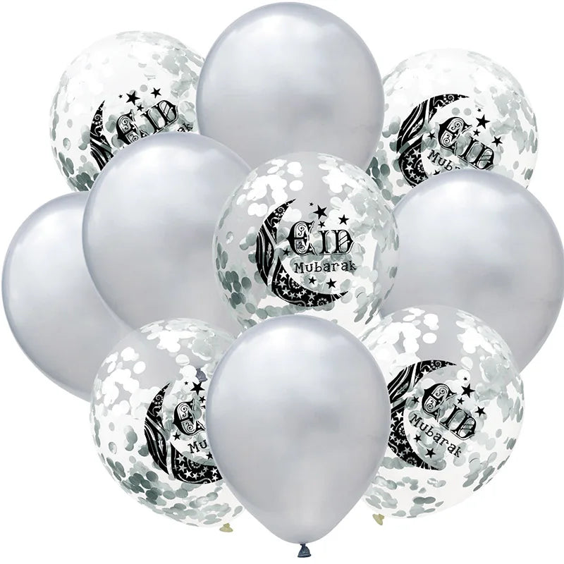Eid Mubarak Balloon Ramadan Kareem Latex Ballon Islamic Muslim Confetti Balloon Ramadan Decoration Islam Aid Moubarak Air Globos