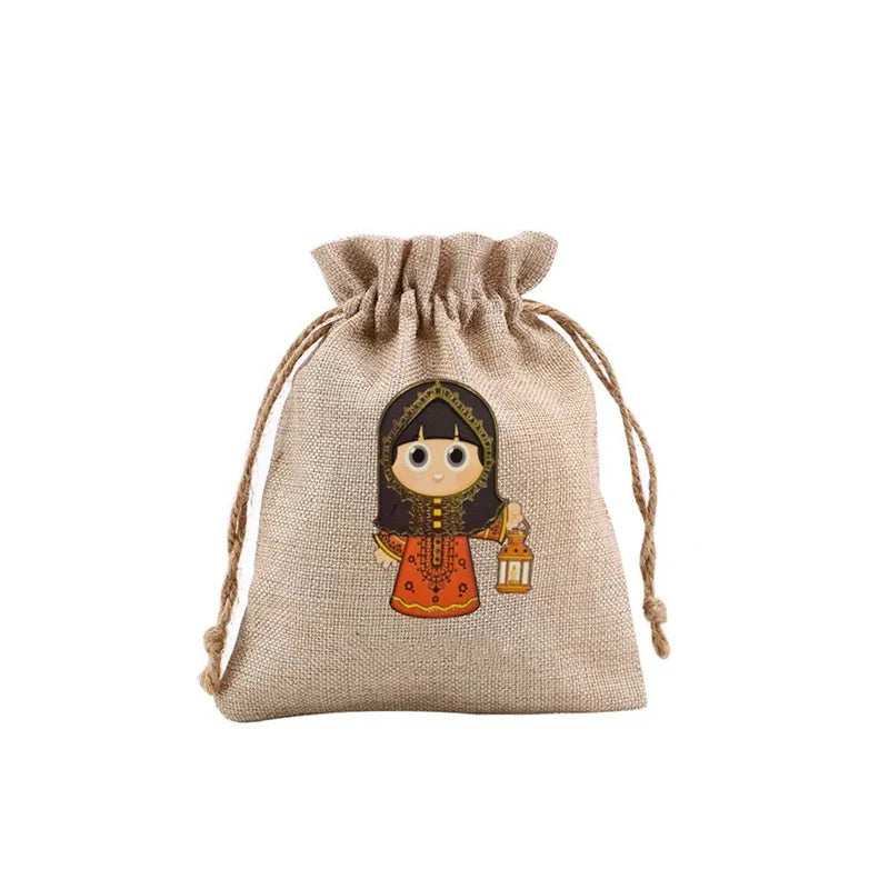 5pcs Kid Boy Girl Eid Ramadan Mubarak Gift Present Bags Money Wallet Happy Al Adha Muslim Islamic Kareem Iftar Party Decoration