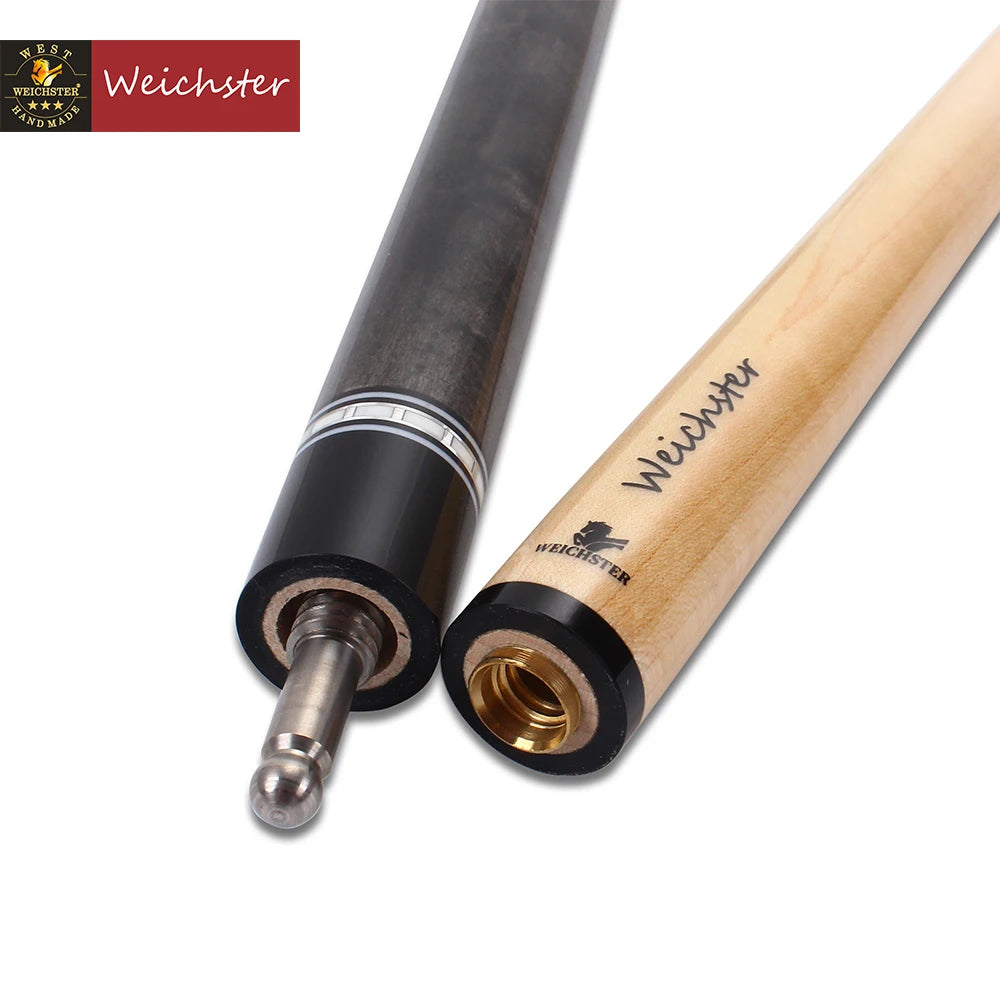 Weichster 58" 2 Piece Billiard Pool Cue Stick 19oz to 20oz 13mm Tip With Linen Wrap