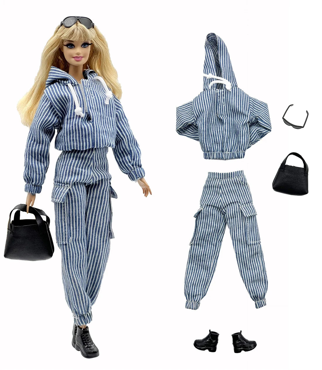 1 Set Cloth Doll Accessories Fashion Model Casual Wear Cool Clothes for 30cm Barbie Doll Kids or Birthday Gift