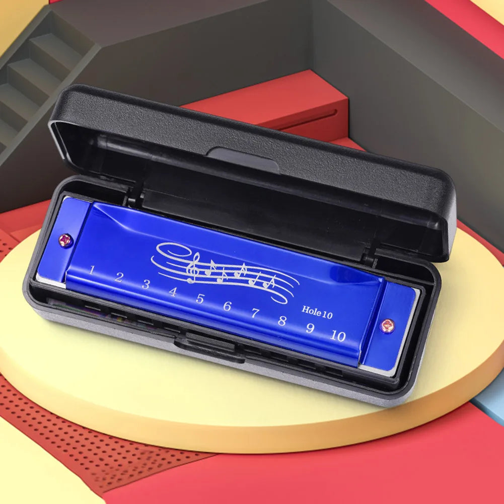 Portable 10 Hole 20 Tone Harmonica Mini Harmonica Early Educational Music Instrument Toys Easy Learning Adults Children Gift