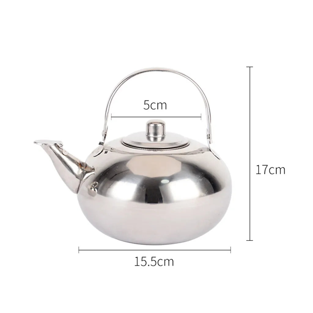1L /1.5l/2l Teapot Stainless Steel Coffee Tea Kettle With Infuser Filter Black Oolong Tea Jug Home Office Tea/Coffee Tools Pot