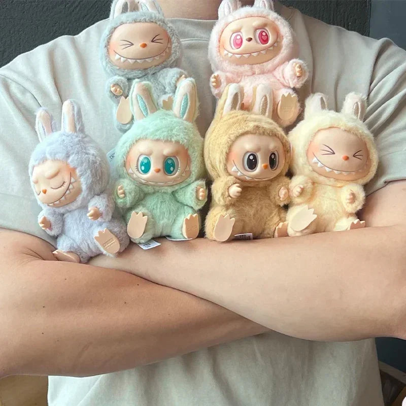 1:1High Quality Macaron 2nd the Monsters Labubu Sitting Party Vinyl Plush Blind Box Decorative Surprise Box Doll Collection Gift