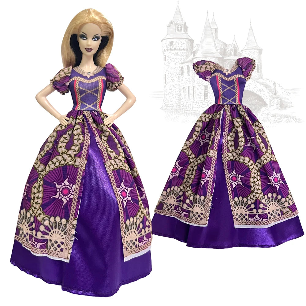 NK 1 Pcs 30CM Princess Wedding Dress Noble Party Gown for Barbie Doll Accessories Fashion Clothes Gift for Girl' 1/6 Doll Toy JJ