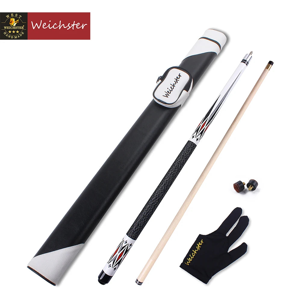 Weichster Billiard Pool Cue Stick 1/2 Maple Wood Shaft 58" 13mm Screw on Tip Cue