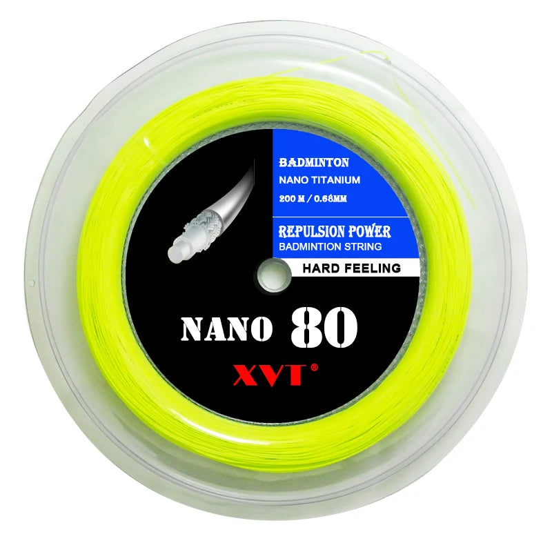 XVT 80 Hard Feeling 28-30lbs 200 Meters Badminton String / Badminton Racket String