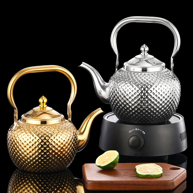 1.2/1.5/2l Teapot 304 Stainless Steel Water Tea Kettle Induction Cooker Stove Tea Pot Drinkware Kitchen Accessories
