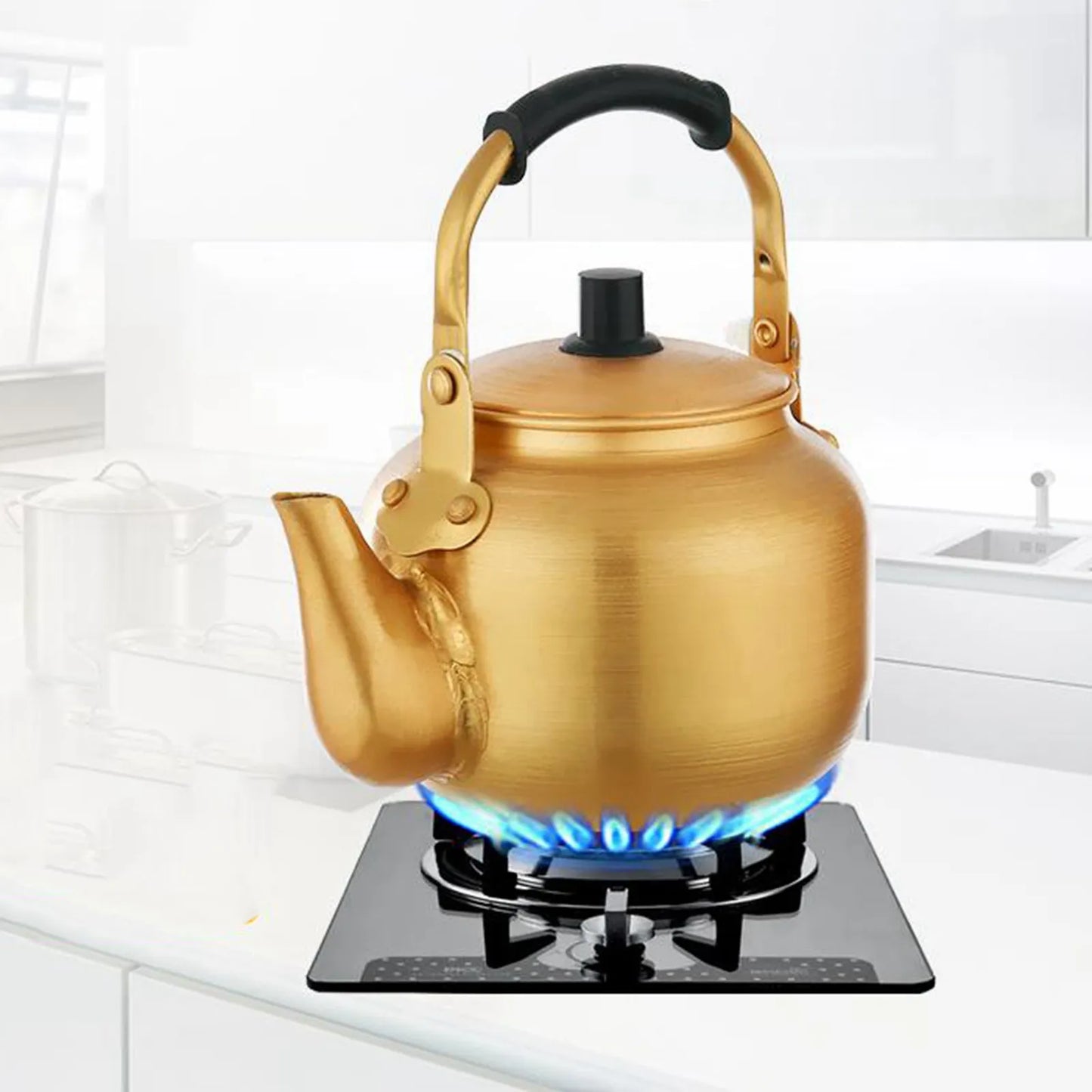 1L /1.5l/2l Teapot Stainless Steel Coffee Tea Kettle With Infuser Filter Black Oolong Tea Jug Home Office Tea/Coffee Tools Pot