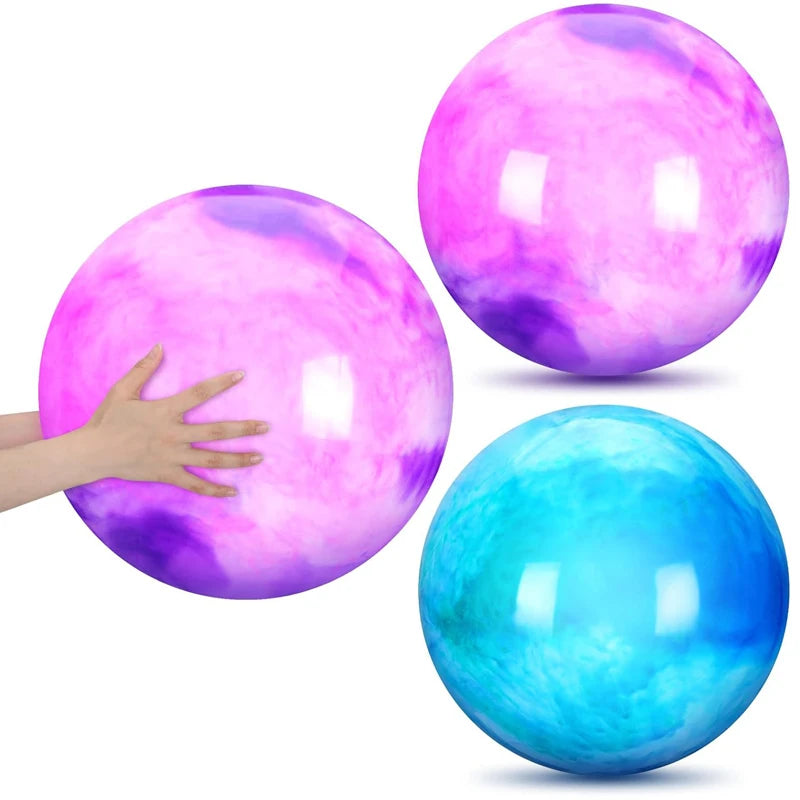 Marbleized Bouncy Balls 12Inch Inflatable Sensory Toys for Kids Play Party Games Park Backyard Beach Indoor Outdoor Playground