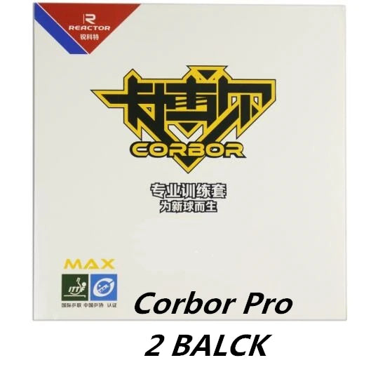 2 Pcs/Lot Reactor Original Pips-In CORBOR Table Tennis Rubber With Sponge Ping Pong Rubber Tenis De Mesa