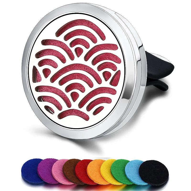 Refillable Car Air Freshener Smell Perfume Diffuser Clip Auto Vent Essential Oil Stainless Steel Locket Interior Accessories