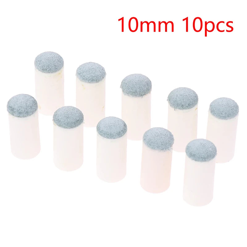 10 Pcs 10-13mm Screw on Cue Tips for Billiard Pool Cue Stick and Snooker Cue Replacement Parts Set Stick for Snooker Accessories