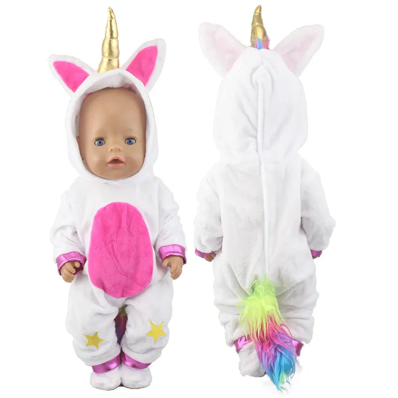 Lovely Pony Suit for 43cm Baby Doll 17inch Born Babies Boy Doll Clothes