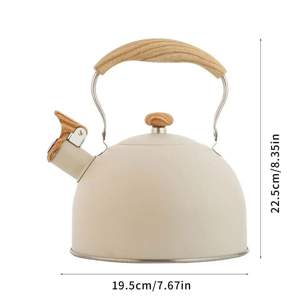 Whistling Kettle 2.5L Stainless Steel Whistle Tea Kettle Water Bottle Tea Pot Kitchenware for Gas Stove Induction Cooker