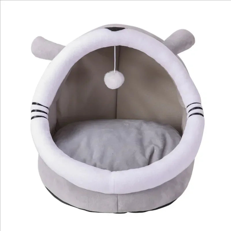 Cat Bed House Kennel Nest Round Pets Sleeping Cave Kitten Beds Pet Basket Cozy Kitten Lounger Cushion Cat House Tent Dog House