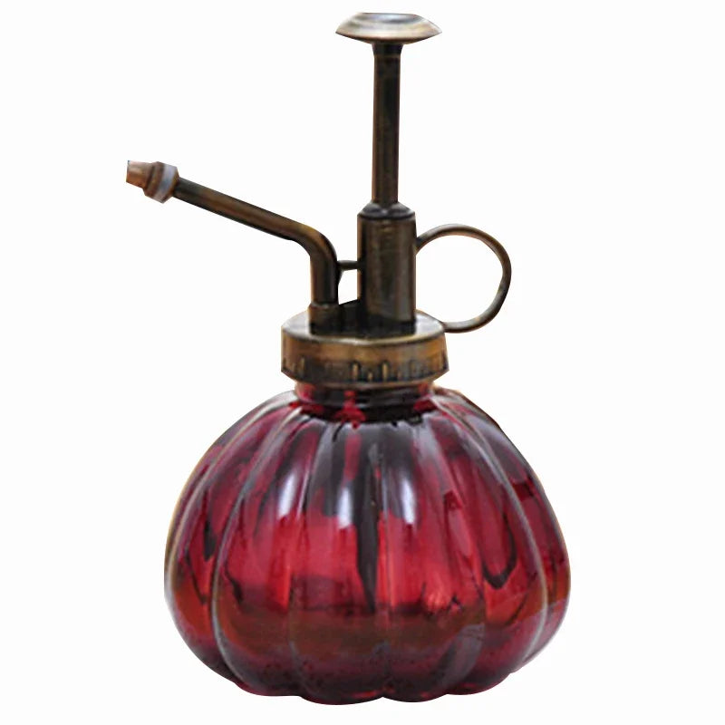 Gardening Plant Watering Cans Retro Antique Copper Kettle Small Watering Can Pumpkin Glass Gardening Water Cans Garden Supply