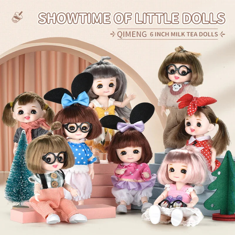 Doll for Girl Baby Doll Toys Children Kid Boy Toy PC Lover Holiday Gift Full Set Bjd 1/12 Mini Dolls Baby Clothes Dress Up