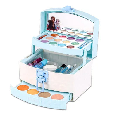 New Disney Girls Frozen 2 Elsa Anna Princess Makeup Suitcase Toys Set With Box Snow White Makeup Box Set Kids Toy Gift