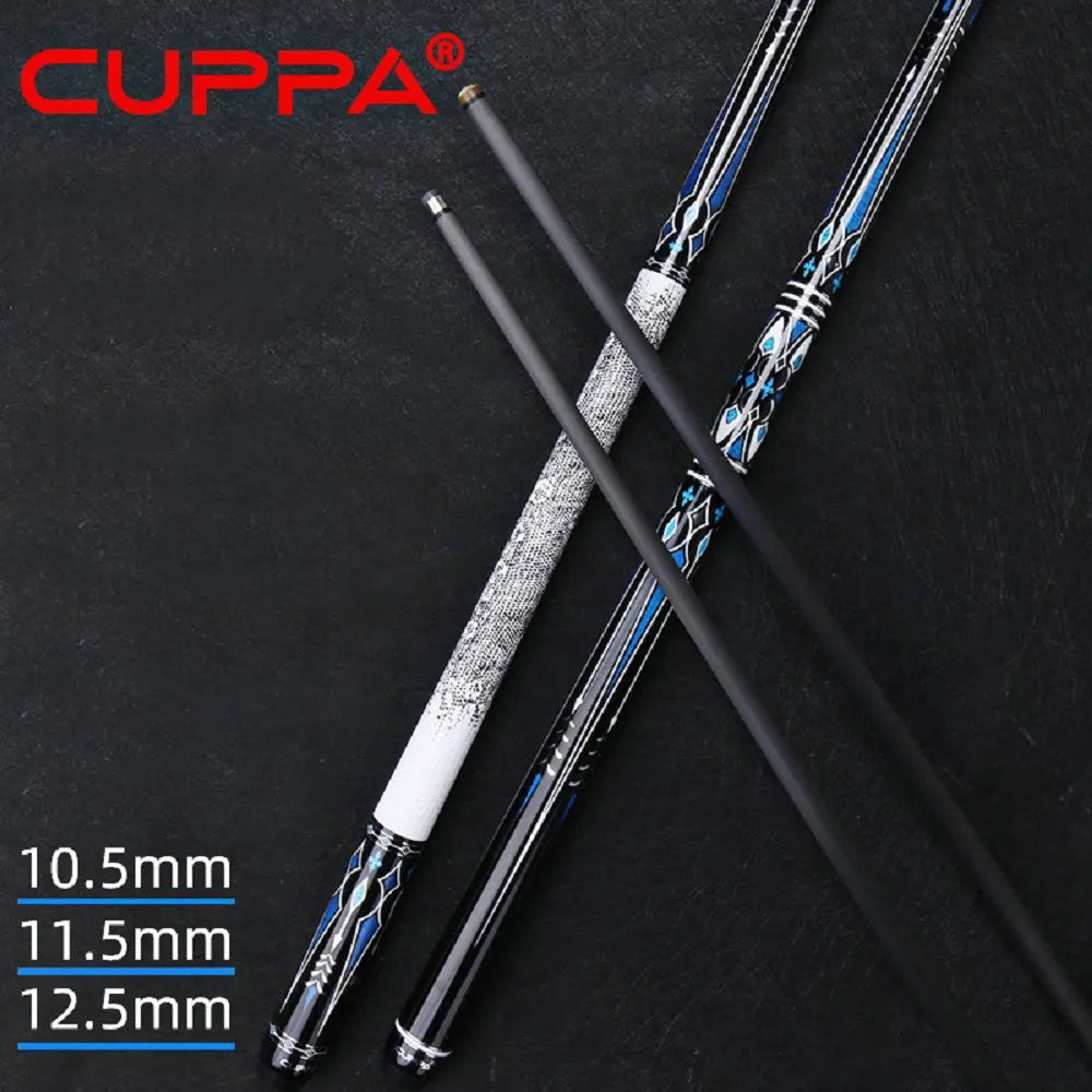 Cuppa 58" New Challenge Carbon Energy Billiard Pool Cue Stick 10.5/11.5/12.5mm Set