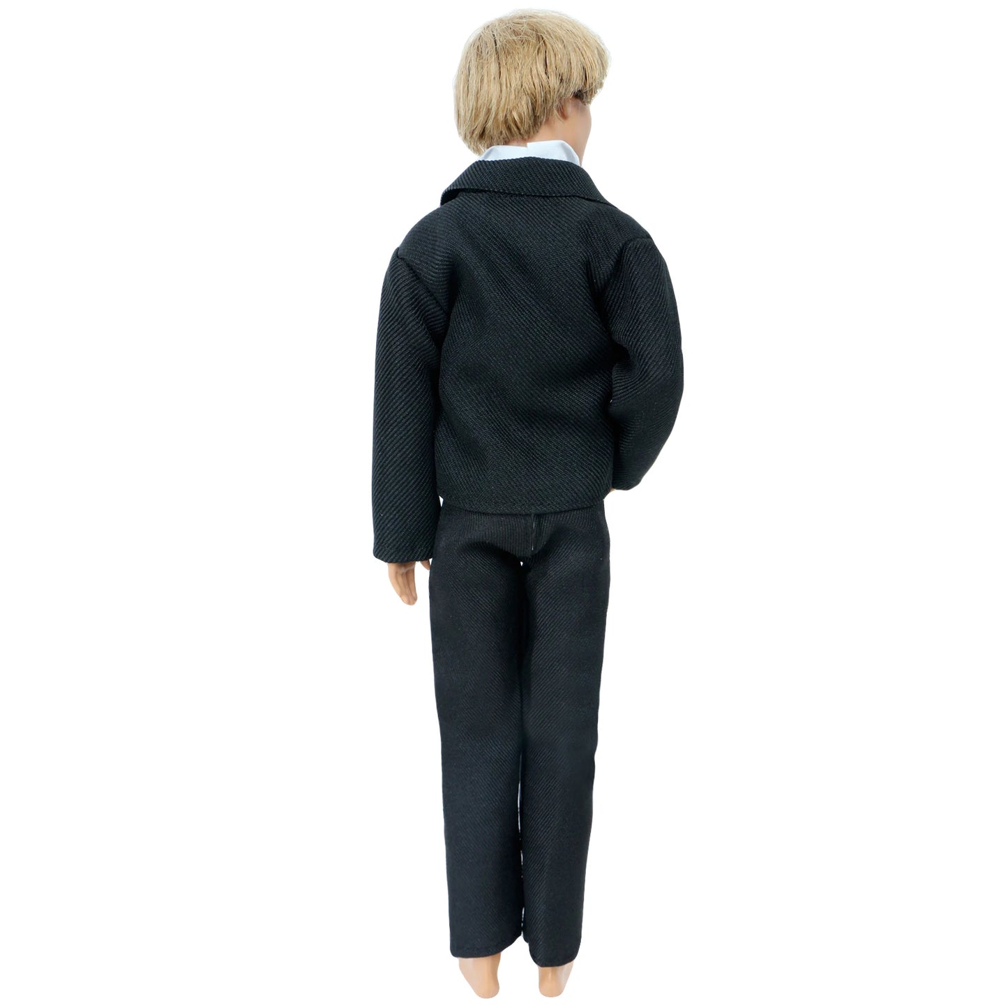 1 Set Men Suit Coat + Vest + Trousers Business Black Outfit Tuxedo Wedding Party Wear Accessories Clothes for Barbie Doll Ken
