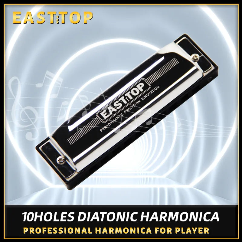 EASTTOP New Diatonic Shonrry Harmonica Professional Harmonica for Beginners and Performers With 12 Keys