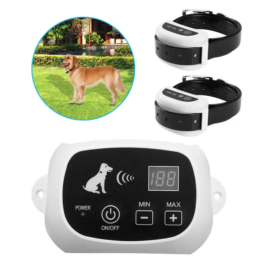 Retail Wireless Electric Dog Pet Fence Containment System Transmitter Collar Waterproof Drop Shipping 27g9