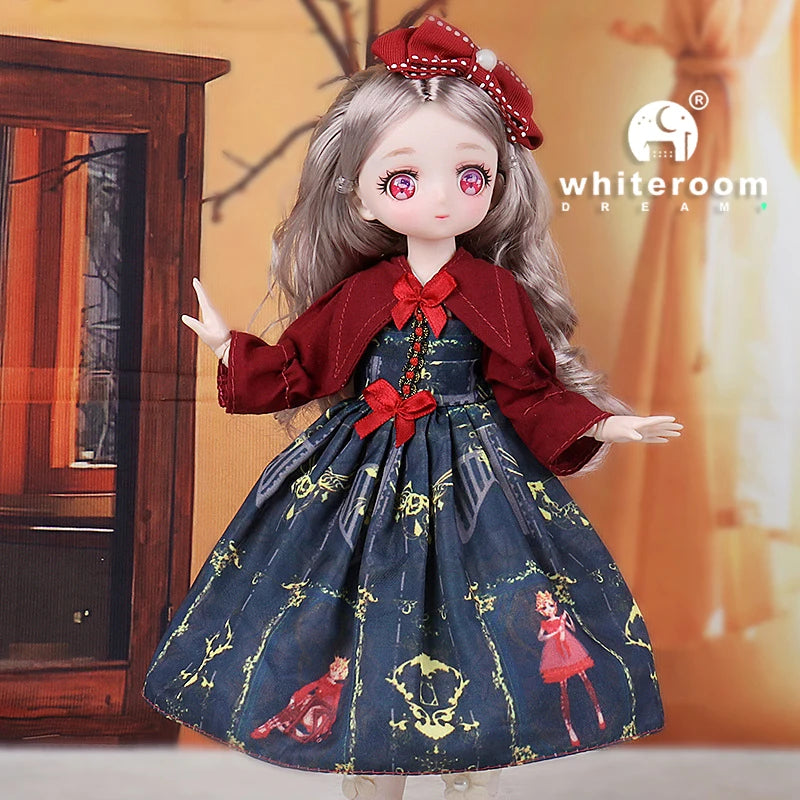 1/6 Bjd Doll Wedding Dress Anime Action Figures Full Set Spherical Jointed Doll for Children's Toys Girl Cosplay Free Shipping