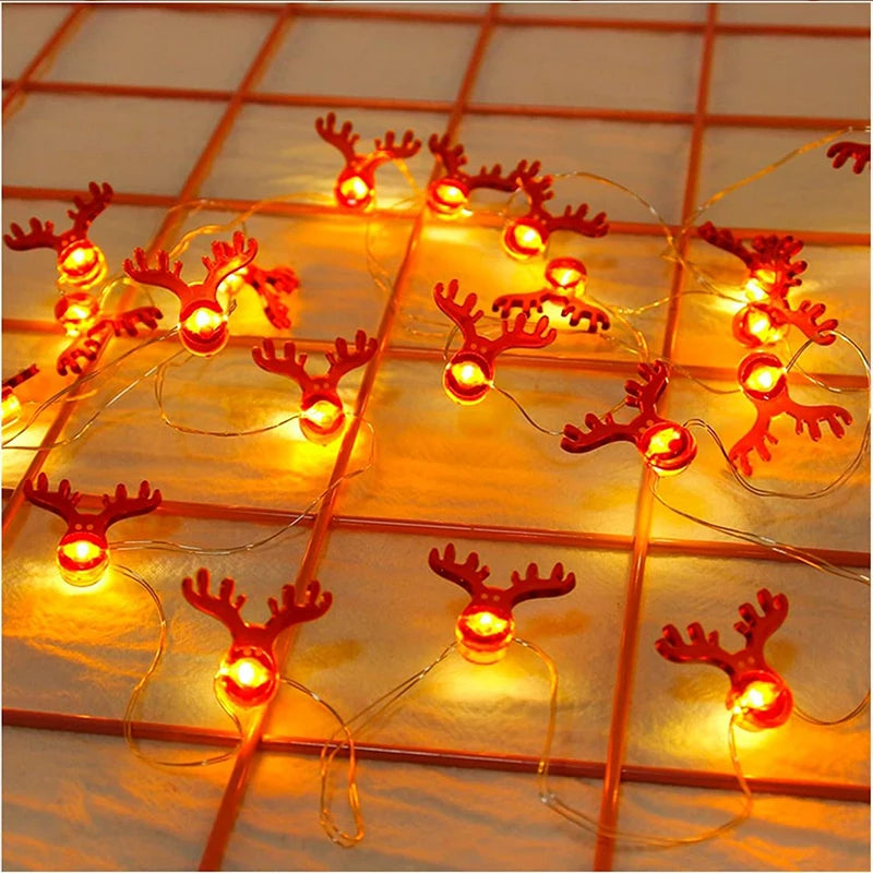 Christmas Fairy Light Christmas Light String Santa Claus Snowman Garland Light for Wedding Bedroom Christmas Tree Ornament