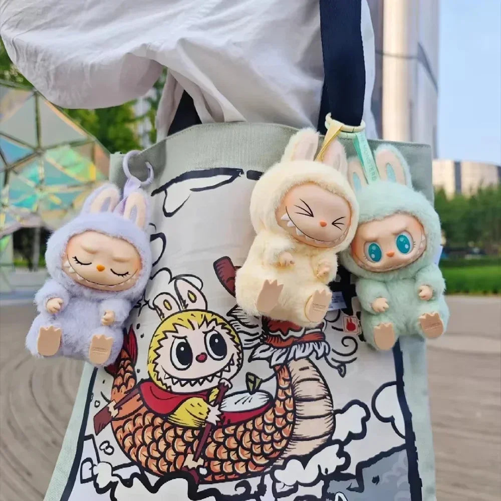 1:1High Quality Macaron 2nd the Monsters Labubu Sitting Party Vinyl Plush Blind Box Decorative Surprise Box Doll Collection Gift