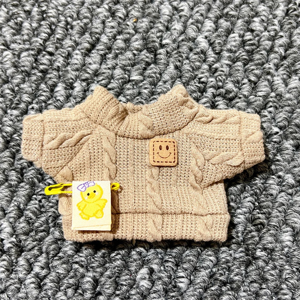 17cm Mini Plush Doll Clothes Outfit Accessories for Korea Kpop Exo Labubu Idol V1 V2 Sweater Overalls Scarf Set Clothing Gift