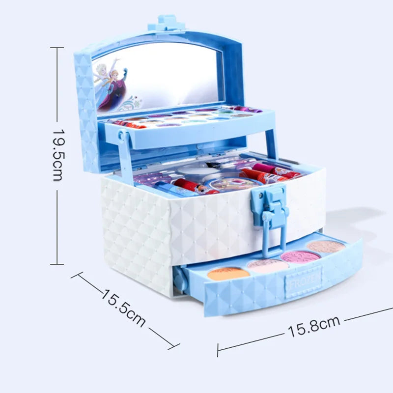 New Disney New Girls Frozen Princess Elsa Cosmetics Make Up Box Set Snow White Beauty Toys Kids Christmas Present Gift
