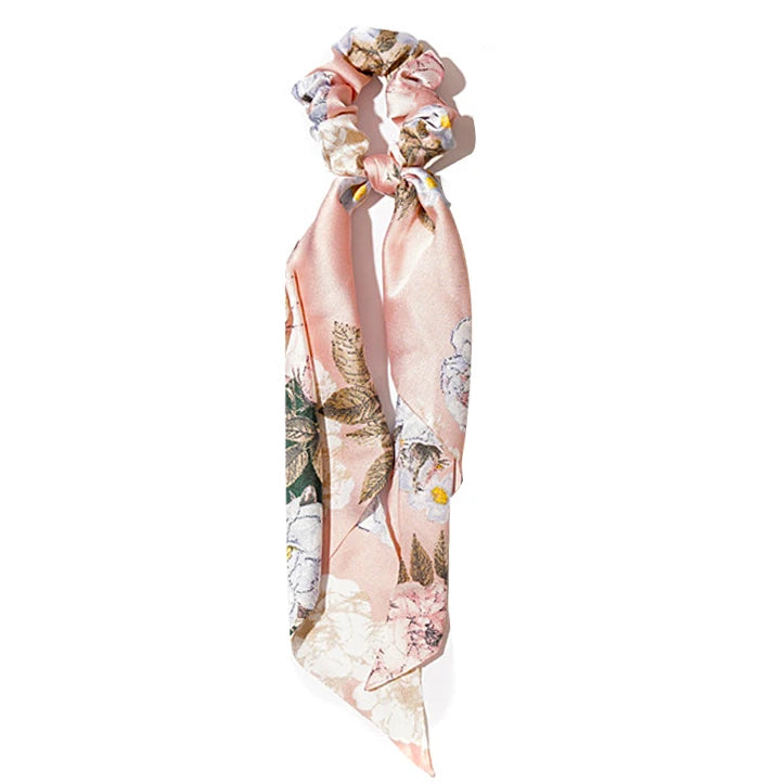 Chiffon Hair Scrunchies Women Fashion Pearl Ponytail Holder Hair Tie Hair Rope Rubber Bands Hair Accessories Bowknot Headwear
