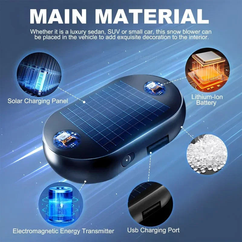Car Snow Antifreeze Car Electromagnetic Molecular Defroster Front Rear Windshield Car Snow Removal Instrument Solar Antifreeze