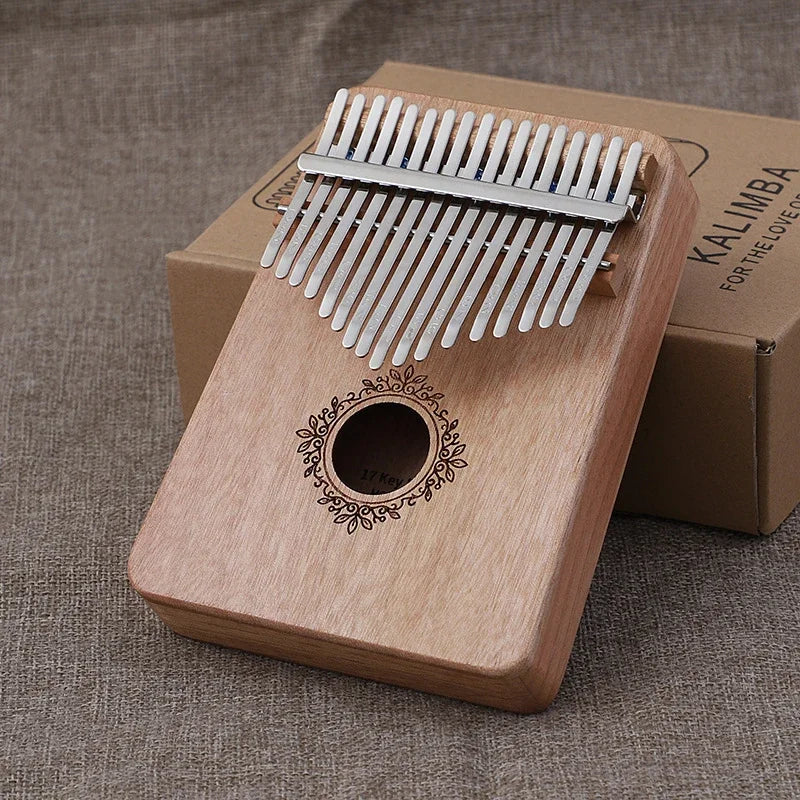 Kalimba 17 Keys Thumb Piano High Quality Wood Mahogany Mbira Body Afircan Sanza With Kalimba Bag Creative Music Box Finger Piano