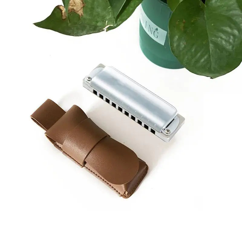 Harmonica Case Lightweight PU Leather Harmonica Package Harmonica Case for Professional Players Beginners Students Children Kids