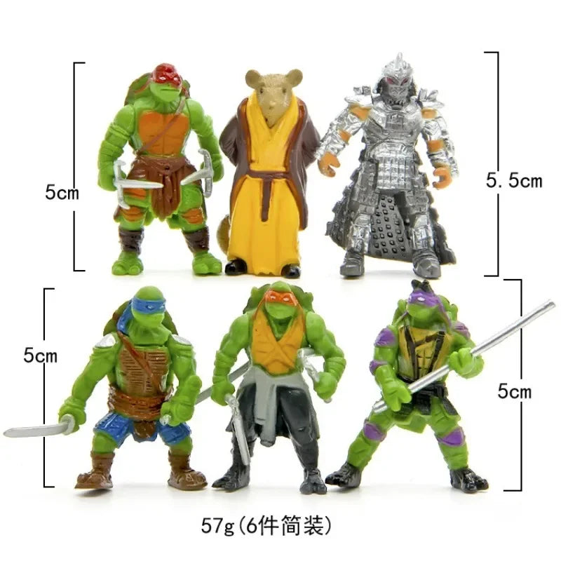 6 Types 6CM Classic Movie Teenage Mutant Ninja Turtles Raphael Donatello Kit Toys Model Doll Gift