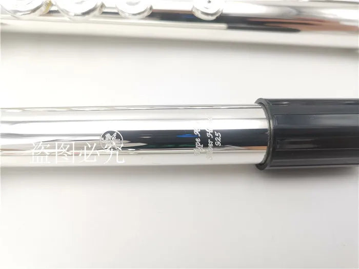 Flute Professional Cupronickel Opening C Key 16 17 Hole 677H Flute Silver Plated Musical Instruments With Case and Accessories