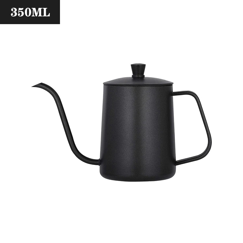 350ml/600ml Drip Kettle Coffee Tea Pot Non-Stick Coating Food Grade Stainless Steel Gooseneck Thin Mouth Coffee Drip Kettle
